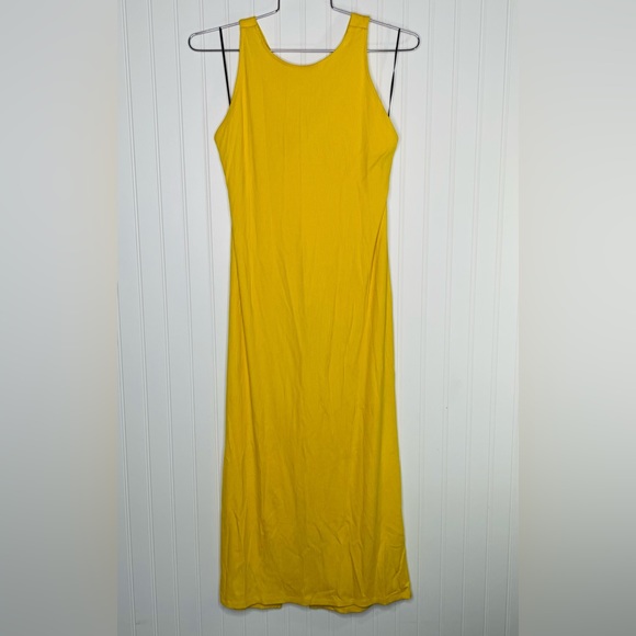 H&M High Neck Ribbed Cross Back Midi Dress - Picture 2 of 7